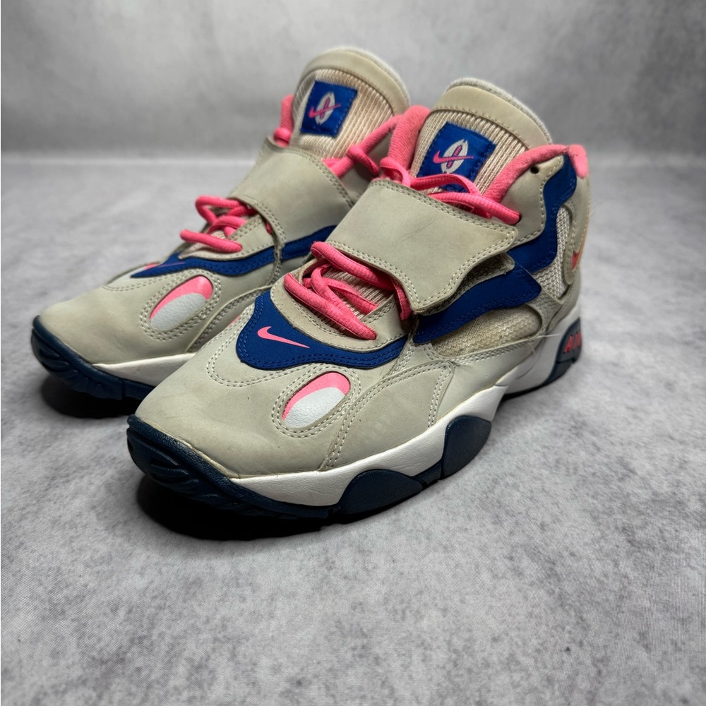 Nike Air Speed Turf GS 538929-002 Shoes Girls Kids 7Y Gray/Pink/Blue Sneakers